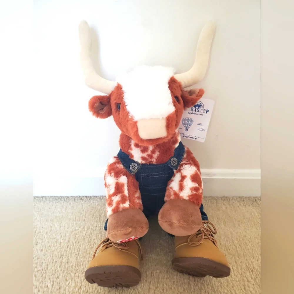 Longhorn Cow Stuffed Animal With Complete Outfit NWT (please read description)